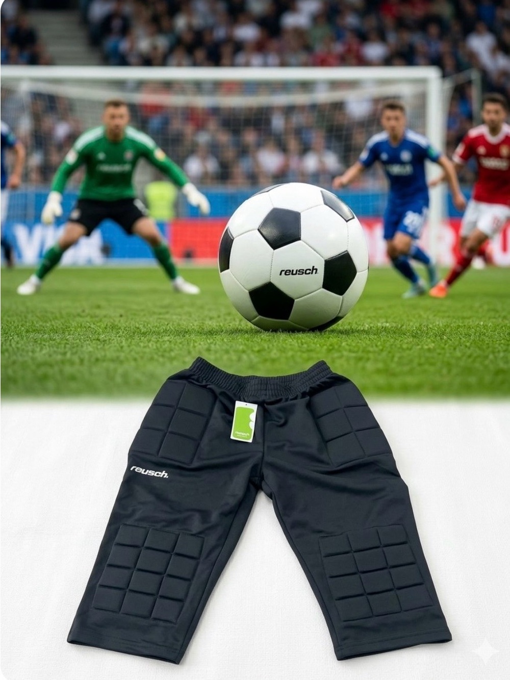 NWT Black Padded Goalkeeper Shorts - Protective 3/4 Length Adult Large